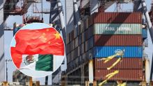 Banderas México y China 