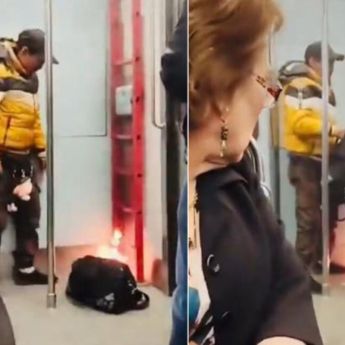 El video  del hombre que incendió el Metro Foto: @MetroViralMx