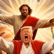 Jesucristo bofetea al 'usurpador' Trump en parodia generada con IA
