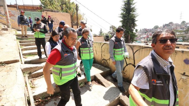 La titular de la SGIRPC se trasladó al sitio de la fuga para evaluar los daños.