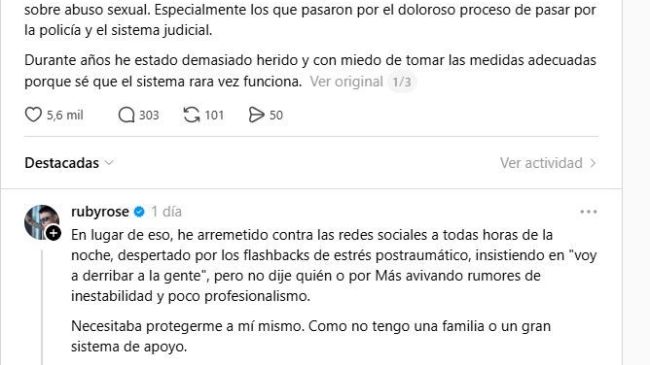 "Ruby Rose vía Threads" "Ruby Rose vía Threads"