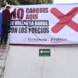Profeco señaló con lonas las estaciones de servicio que exceden el precio de los combustibles. Foto Profeco