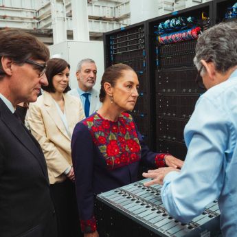 Claudia Sheinbaum estuvo en Barcelona donde recorrió el Supercomputing Center (Foto: EFE)