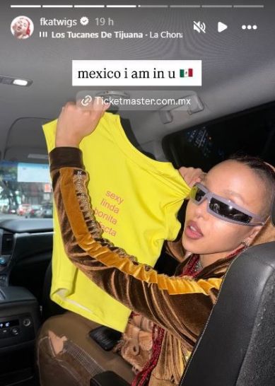 "FKA Twigs vía Instagram Story´s"