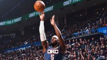 Se juegan los Playoffs de la NBA Temporada 2025-26. Instagram: @okcthuner