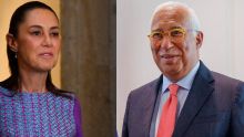 La presidenta de México, Claudia Sheinbaum Pardo y el presidente del Consejo Europeo, António Costa (Foto Cuartoscuro / EFE)