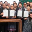 Sheinbaum firmó el acuerdo constitucional para la implementación gradual de la jornada laboral de 40 horas semanales (especial)