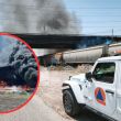 Tren embiste pipa con combustible en el Puente de Viborillas, Colón, Querétaro (PC Querétaro y redes sociales) 