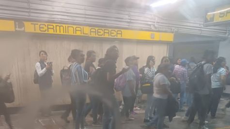 De acuerdo con Adrián Rubalcava Suárez, titular del STC, la suspensión se originó debido a que una barra guía se dilató como consecuencia de las altas temperaturas (Foto: @vialhermes)