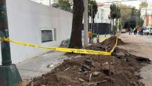 Detienen a encargado de obra ilegal por daños en calles de Benito Juárez. Foto Especial