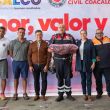 David Sánchez Isidoro agradeció donativo a PC Civil y Bomberos