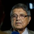 El escritor nicaragüense naturalizado español Sergio Ramírez, habla durante una entrevista con EFE este martes, en Ciudad de Panamá (Panamá). EFE/ Bienvenido Velasco