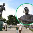 Revelan escultura de Pelé en el Estadio Jalisco previo a la Copa del Mundo (EFE)