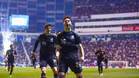 El centrocampista de Chivas, Brian Gutiérrez, abrió el marcador al minuto de juego tras aprovechar un error del portero de Ghana (Mexsport)