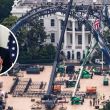 Construyen estadio en la Casa Blanca para velada de la UFC por el cumpleaños 80 de Trump. foto: EFE