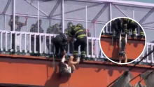 Bomberos y policías auxiliaron a una mujer que cayó a las vías de la Línea A del Metro.