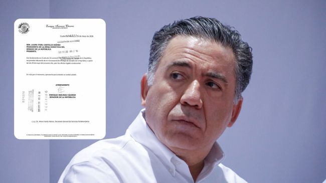 Senador Enrique Inzunza se reincorpora a su escaño tras licencia de menos de 24 horas. (Cartoscuro y especial)