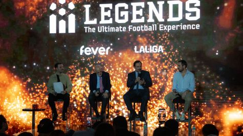 Javier Tebas (presidente de LaLiga), Hugo Sánchez, Luis Gómez Porras (Fever)