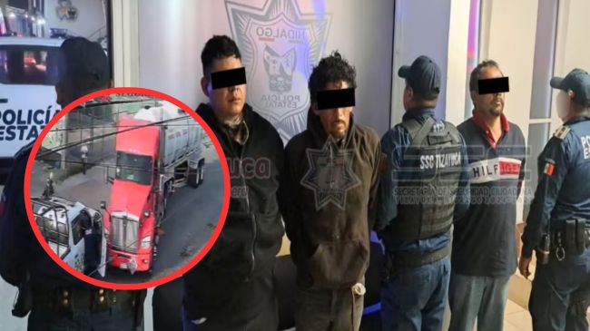 Persecución en Hidalgo deja detenidos, combustible asegurado, policías heridos y una decena de vehículos dañados
