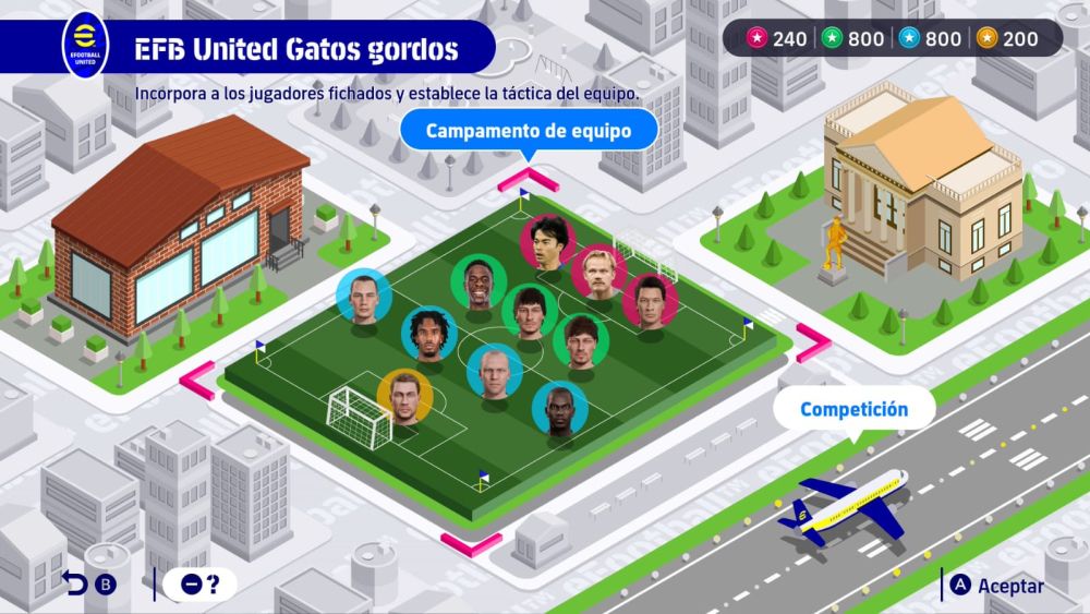eFootball Kick Off gira mundia campamento