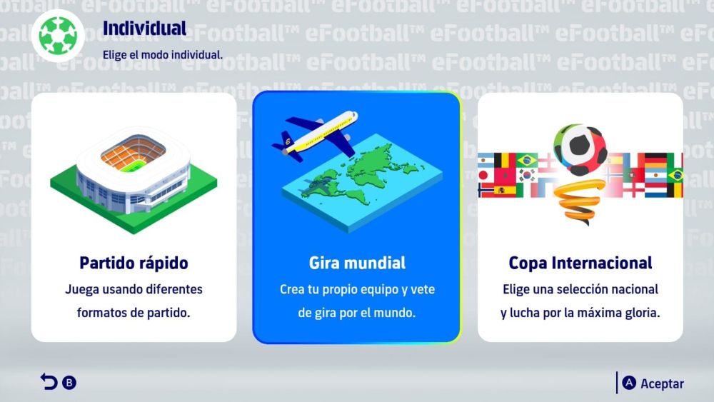 eFootball Kick Off Modos de juego