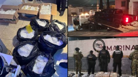 Aseguran 150 kilos de metanfetamina en Baja California. (Gabinete de Seguridad)