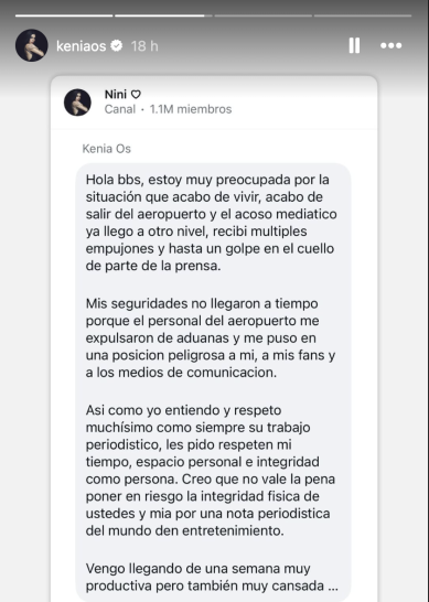 Kenia Os vía Instagram Stories Kenia Os vía Instagram Stories