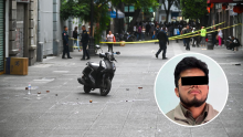Dylan Sebastián "N", alias "El Cojo", fue capturado en la GAM con más de 100 dosis de droga y un arma de fuego; se le investiga por homicidio y el ataque a la activista Diana Sánchez Barrios. (Foto: Cuartoscuro/SSC)