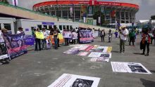 Este jueves 11 de junio, diversos colectivos de madres buscadoras realizaron una movilización para visibilizar que, en medio de la celebración deportiva, el país atraviesa una profunda crisis de inseguridad (Foto: Cuartoscuro)