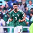 Raúl Jiménez llora tras anotar su primer gol en una Copa del Mundo (Foto Mexsport)