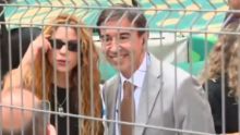 Marcelo Benedetto interrumpió hoy su reporte en vivo para conseguir una fotografía con la estrella colombiana Shakira Foto: Captura de pantalla 