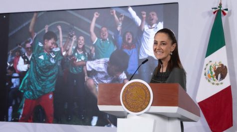 Sheinbaum celebra la alegría que la selección mexicana le dio al pueblo de México. (Cuartoscuro)