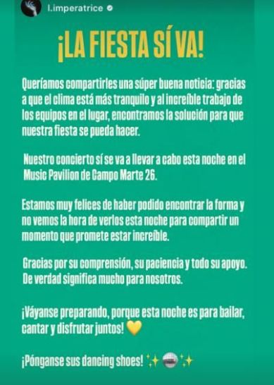 L’Impératrice confirma concierto L’Impératrice confirma concierto