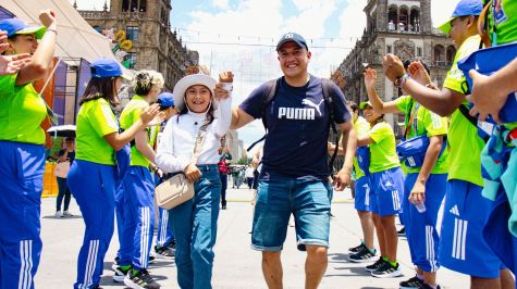 Afición vive el FIFA Fan Fest en el Zócalo, CDMX (Foto: Brandon Díaz de León)