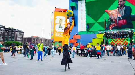 Afición vive el FIFA Fan Fest en el Zócalo, CDMX (Foto: Brandon Díaz de León)