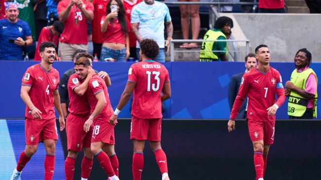 Portugal marca el primer gol del partido. MexSport Portugal marca el primer gol del partido. MexSport