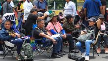 El encuentro se dio en un clima de alta tensión, luego de que los educadores denunciaran actos de hostigamiento y represión por parte de las autoridades capitalinas (Foto: Cuartoscuro)