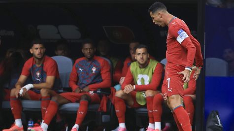 Cristiano Ronaldo festeja su primera anotación en la Copa del Mundo 2026. MexSport