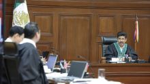 Al concluir las actividades de este martes, el ministro presidente del Máximo Tribunal, Hugo Aguilar Ortiz, anunció que el Pleno acordó declarar la jornada como día inhábil, aunque especificó que se mantendrán las labores de manera remota (Foto: Cuartoscuro)