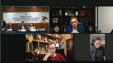 Inzunza reaparece en reunión de la Comisión de Justicia tras dos meses de ausencia por acusaciones en EU. (especial)