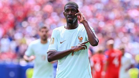 Dembelé festeja la anotación de su segundo gol. MexSport