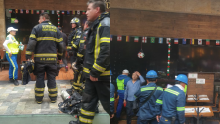 Bomberos controlaron el incendio registrado en la bodega de un restaurante en Santa Fe, donde fueron evacuadas 800 personas como medida preventiva. (Foto: @SGIRPC_CDMX)