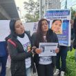 La movilización realizada este lunes, busca presionar a las autoridades capitalinas para que agilicen las investigaciones, dado que la joven cumple ocho días con paradero desconocido (Foto: @AlfredoTNews)