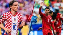 Portugal vs Croacia por el pase a los octavos de final de la Copa del Mundo. MexSport/Imagen creada con IA para ilustración