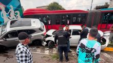 choque estacion deportivo eduardo molina metrobus