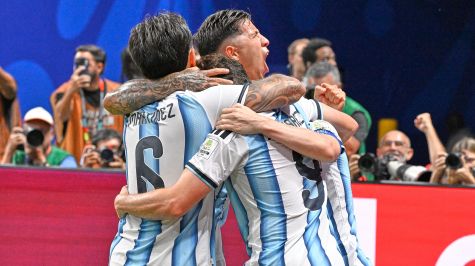 Argentina celebra pase a los Cuartos de Final. MexSport