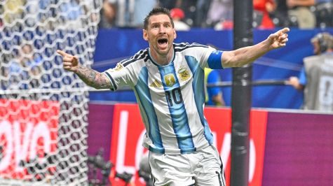 Messi festeja gol del empate ante Egipto. MexSport