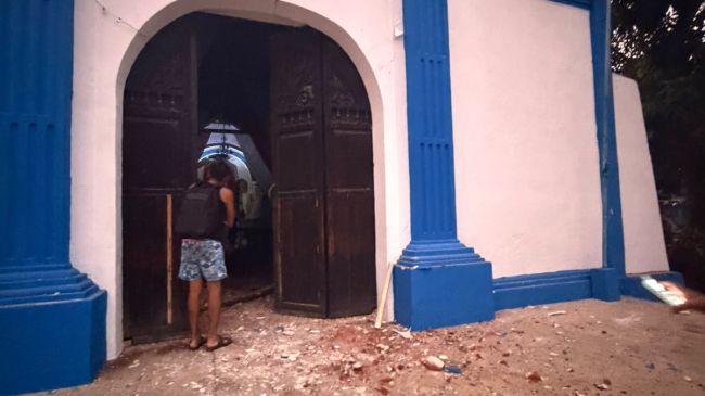 La iglesia local fue una de las más afectadas por el sismo. (Foto: Cortesía)
