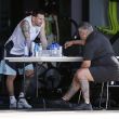Leo Messi de Argentina habla con el presidente de la Asociación del Fútbol Argentino (AFA) Claudio 'Chiqui' Tapia (Foto EFE)