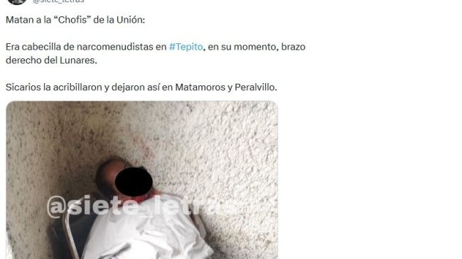Matan a "La Chofis" en la Morelos